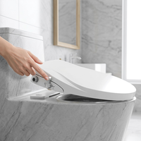 Siège de toilette intelligent en plastique PP, design ultra-mince et hygiénique, installation facile DIY, compatible avec les toilettes standard, pour une assise propre