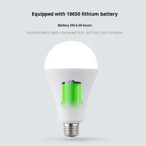 Bombilla LED E27, Base A19, Alimentación CA, Cuerpo de Aluminio, Fuente de Luz SMD, Control Manual con Botón, 50000 Horas de Vida Útil - Product Image 1