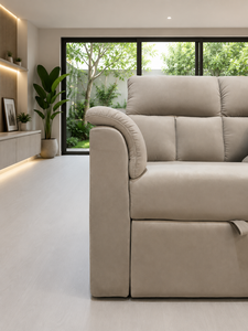 Sleek Modern Convertible Recliner Lounge Seating with Solid <b>Wood</b> <b>Frame</b> and Premium Fabric for Living Room - Product Image 2