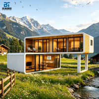Cabane conteneur préfabriquée économique, mobile et esthétique pour hôtels, bureaux et espaces de loisirs