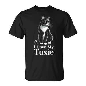 Camiseta para Amantes de Gatos Tuxedo, para Propietarios de Tuxies, para Promociones de Amantes de Gatos - Product Image 1