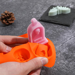 Nouveau Halloween chauve-souris araignée crâne citrouille série de modélisation mousse au chocolat <span class=keywords><strong>moule</strong></span> en silicone comestible - Product Image 3