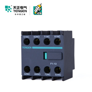 Contactor auxiliar Tengen F1-13 4P NC NO, bloque de contactos para contactores de la serie TGC1 - Product Image 1