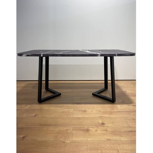 Table rectangulaire moderne de haute qualité avec cadre en acier thermolaqué, plateau en MDF et pieds en U, ROEM/ODM - Product Image 2