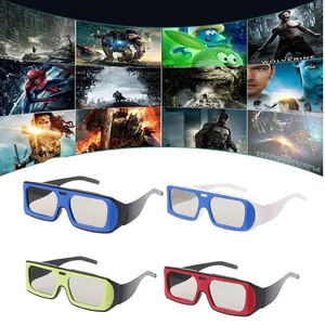 כפול צבע מסגרת מעגלי מקוטב פסיבי 3D סטריאו משקפיים עבור אמיתי D 3D טלוויזיה קולנוע