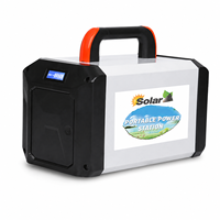Générateur solaire 500W, batterie au plomb-acide 12V 50Ah avec panneau 100W en option pour le camping, station d'alimentation portable de secours