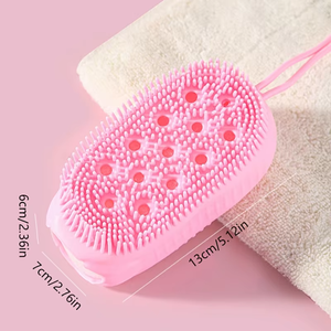 Brosse corporelle multifonctionnelle en silicone souple, écologique, 2 en 1, pour le bain, la douche, l'exfoliation, le massage, le nettoyage, le shampoing - Product Image 4