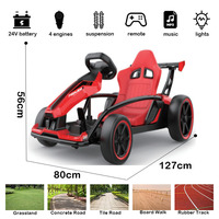 Kart électrique pour enfants 24V à prix d'usine, alimenté par batterie, réglable, pour sports de plein air