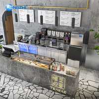 HENGZHI Tek Adımda Çözüm Tüm Donatımlar Boba Çay Dükkanı Paketleme Malzemeleri Makinesi Sütlü Çay Bar Ekipmanları Bubble Tea Tezgah Makinesi