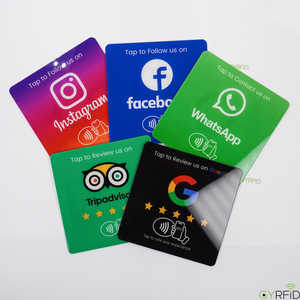 Adesivo NFC in Acrilico per Seguire su Instagram e Recensioni Google, Insegna <span class=keywords><strong>Smart</strong></span> per Marketing sui Social Media - Product Image 2