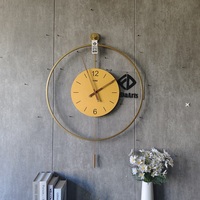 Horloge murale décorative moderne en métal avec pendule, grande taille 50x74, prix usine, livraison directe, décoration maison, Chine DDP