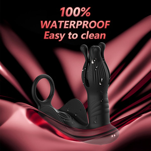 Massaggiatore Prostatico Vibrante 2 <span class=keywords><strong>in</strong></span> 1 Hell Flower, <span class=keywords><strong>Plug</strong></span> Anale Retrattile a 9 Velocità con Telecomando, Giocattoli per Adulti - Product Image 2