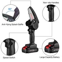 Gergaji mesin genggam luar ruangan, gergaji mesin genggam luar ruangan dengan baterai nirkabel portabel DIY rumah OEM industri Lithium isi ulang 8 inci