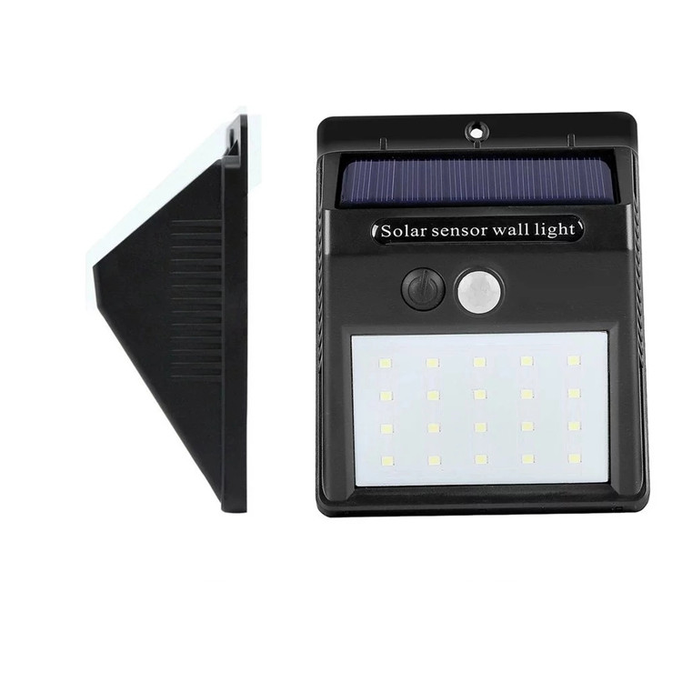20/100 Outdoor LED Solar Wall Lamp Waterproof Motion Sensor Garden LED Solar Wall Lights