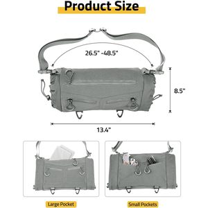 CVLIFE Hand Warmer Pouch Grey Polyester With Hook And Loop For Skiing Fishing Football <b>Camping</b> <b>Hiking</b> - Product Image 5