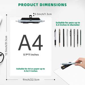 Portapapeles Creativo Nuevo con Material PP, Personalizable, Formato A4, con Forma de Carpeta - Product Image 2