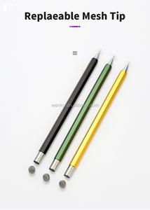 Lápiz Táctil Giratorio 2 en 1 <span class=keywords><strong>con</strong></span> Punta de Tela y Punta de Disco Metálica, Lápiz Táctil <span class=keywords><strong>con</strong></span> Logotipo Personalizado, Lápiz Metálico para Pantalla Táctil, <span class=keywords><strong>iPad</strong></span>, iPhone - Product Image 5
