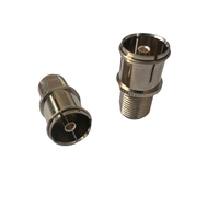 Adaptador Coaxial RF de Venta Caliente a Precio de Fábrica, Conector F Hembra a Conector TV Hembra