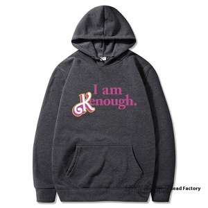 Maglione Casual in pile con cappuccio da donna da uomo '<span class=keywords><strong>I</strong></span> <span class=keywords><strong>Am</strong></span> Kenough' con lettere larghe stile Harajuku per l'inverno per <span class=keywords><strong>i</strong></span> fan della serie TV americana - Product Image 5