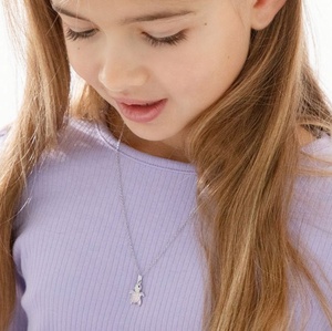 Nuevo Diseño Personalizado: Set de Joyería Infantil para Niñas con Engaste de Garra Esmaltada, Varios Animales, Plata de Ley 925, Collar y Pendientes para Fiesta - Product Image 5