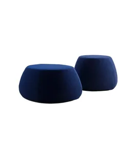 Modern Soft Sofa Seating Outdoor Type Ottoman Square Round Fabric Homes And Garden Pouf Chair Patio Furnture