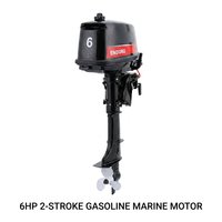 Fournisseur leader, nouveau moteur hors-bord à essence 6 HP, 2 temps, 2 cylindres, refroidi par eau, moteur marin, performances fiables, pour bateau pneumatique