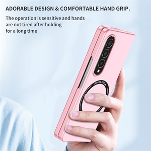 Funda de teléfono móvil plegable con anillo magnético de carga inalámbrica, carcasa de teléfono móvil plegable con anillo magnético de lujo para Samsung <span class=keywords><strong>Galaxy</strong></span> Z, 4 y 3 - Product Image 3