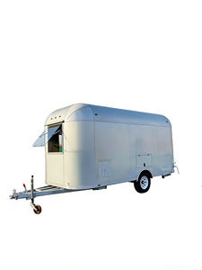 Carrito de Comida Móvil Retro Gourmet, Carrito de Aperitivos para Campamento, Famoso en Internet, Carrito de Comida Móvil para Café, Bebidas, Hot Dogs, Helados, de Acero Inoxidable - Product Image 3