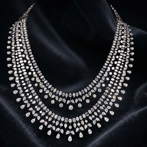 สร้อยคอทองคำขาวชุบเพชร 18K น่ารัก หรูหรา ได้รับการรับรองจาก IGI น้ำหนัก 30 กรัม สายปรับได้ เหมาะสำหรับทั้งชายและหญิง ของขวัญแต่งงาน จี้ห้อยประดับ - Product Image 2