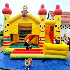 บ้านลมเป่าลมรูปลิงพร้อมสไลเดอร์สำหรับเด็ก - Product Image 1