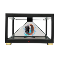 Projecteur holographique 3D 19 "360 degrés Affichage pyramidal holographique 3D pour publicité