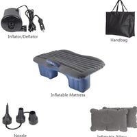 Lit gonflable moderne pour voiture, matelas de siège arrière, lit d'air pour dormir, voyager, camper, noir/gris, accessoires de voiture pour femmes et hommes