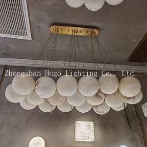 Gran oferta, iluminación de techo moderna de lujo, lámpara de piedra de mármol Natural, candelabros de alabastro para Cocina - Product Image 6