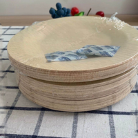 Assiettes jetables réutilisables en bambou naturel, légères, modernes, biodégradables, vaisselle écologique pour les fêtes, les mariages, la restauration, les restaurants