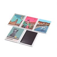 Aimants en fer blanc souvenirs touristiques, cadeau personnalisé, photos de Grèce, aimant de réfrigérateur en métal pas cher
