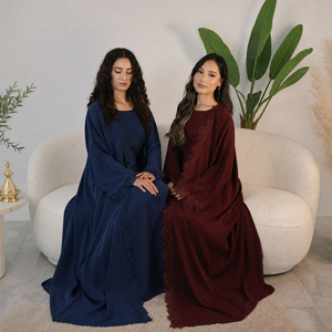 Nova Coleção 2026: Conjunto Feminino de Luxo Islâmico de 3 Peças com Renda Fantástica - Abaya Dubai e Cardigã com Vestido Interno para Mulheres Muçulmanas - Product Image 4