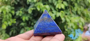 Pirámide de Cristal de Lapislázuli Natural, Figura de Piedra Preciosa Pulida, Decoración Azul para Mesa de Hogar u Oficina - Product Image 3