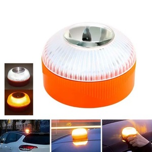 Luz de advertencia intermitente LED roja con montaje magnético, alimentada por batería, para tráfico en carreteras, material de PC, IP65 - Product Image 5