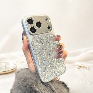 เคสโทรศัพท์หรูหราสำหรับ iPhone แบบ PC ประดับกลิตเตอร์กันกระแทกพร้อมสายคล้อง - Product Image 3