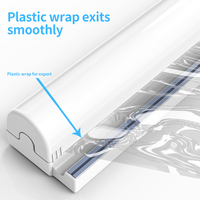 Distributeur de film alimentaire réutilisable avec film plastique Slide Cutter Life Hack Gadgets pour la cuisine à domicile