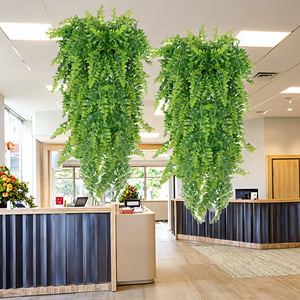 Plante artificielle suspendue en lierre persan, plante verte suspendue au mur avec forme <span class=keywords><strong>de</strong></span> feuille pour décorations intérieures - Product Image 3