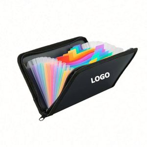 Bolsa con Cierre Ecológica con Impresión UV Arcoíris - Organizador Mini A6 de 13 Ranuras para Billetes, Tarjetas y Recibos |   Carpeta de Archivos Portátil de ABS - Product Image 1