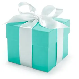 Blaue Farben Weihnachts artikel Aufbewahrung boxen mit Band Geschenk box Ornament