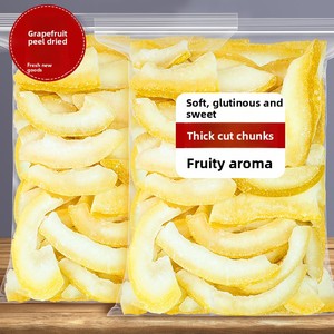 Tranches <span class=keywords><strong>de</strong></span> peau <span class=keywords><strong>de</strong></span> pomelo séchées sucrées - Carton <span class=keywords><strong>de</strong></span> 10 kg - Snack <span class=keywords><strong>de</strong></span> fruits secs et croustillants pour la pâtisserie et les garnitures <span class=keywords><strong>de</strong></span> desserts - Marque Zhenhaoqia - Product Image 1