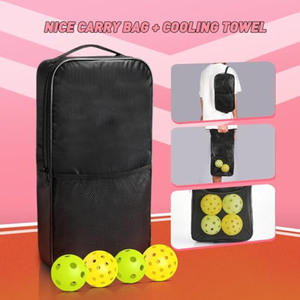 Pickleball <strong>Paddles</strong> Fiberglass Pickleball <strong>Set</strong> of 2 Rackets &amp; 4 <strong>Pickle</strong> Balls Portable Bag for Beginners Indoor Outdoor Sports - Product Image 6