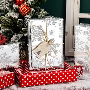 Reversible Christmas <b>Wrapping</b> <b>Paper</b> Silver Snowflakes 46.8 Square Feet Recyclable Gift Craft <b>Paper</b> - Product Image 6