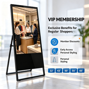 Faltbare Digitale Werbeanzeige für Geschäfte, 43 Zoll LCD Digital-Poster, Werbedisplay für Bekleidungsgeschäfte, Restaurants und Einzelhandel - Product Image 1