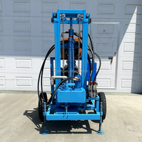 Machine de forage rotative portable pour puits d'eau domestique en zone rurale, profondeur 100m, automatique, diesel, mini, pour la vente en gros