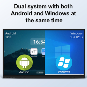 65 inch Hệ thống kép 4K + đa cảm ứng tương tác phẳng màn hình cảm ứng bảng trắng bảng thông minh với Ops - Product Image 6