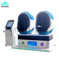 Jeux d'arcade FunTime 2 Seat Egg 9D Amusement Ride 360 VR Cinéma Mouvement Simulateur de réalité virtuelle Machine de jeu de tir